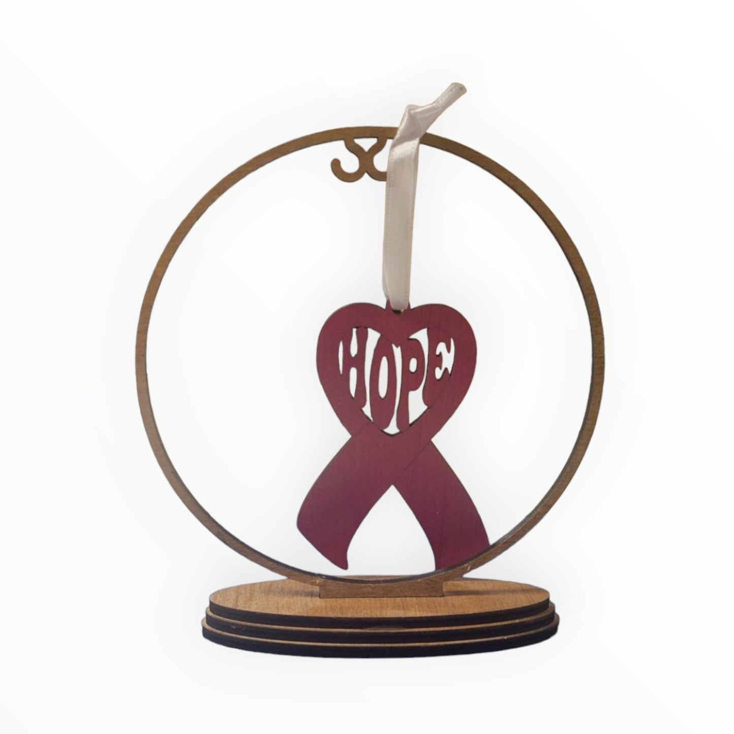 Breast Cancer Hope Ribbon Story Card Ornament
