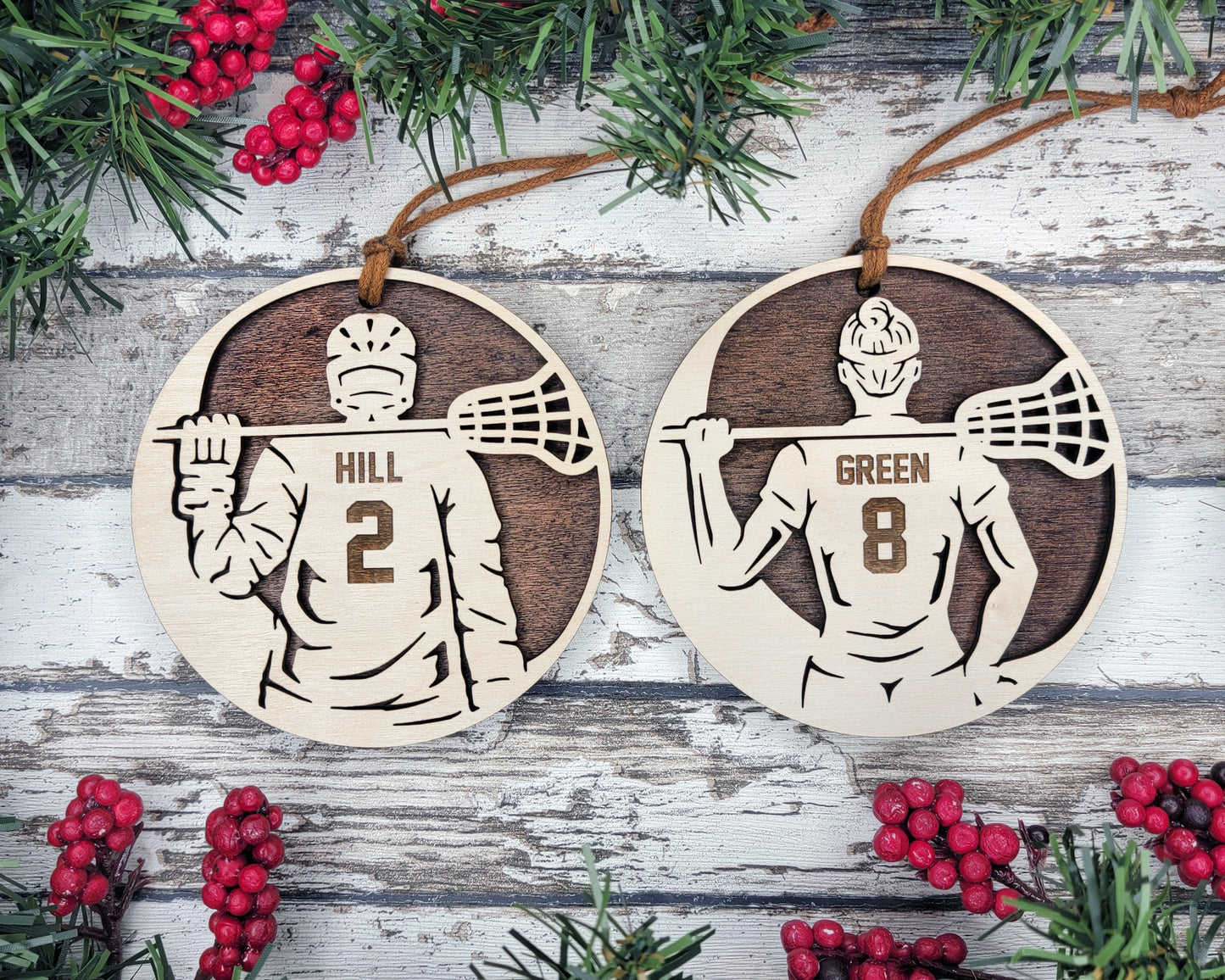 Lacrosse Women's Personalized Sports Ornament