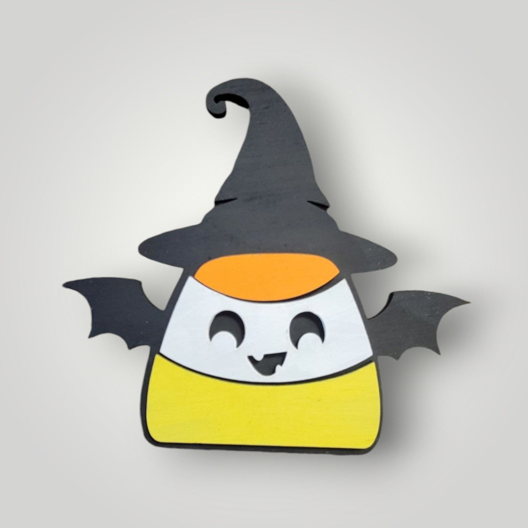 Candy Corn with Hat Halloween Magnet