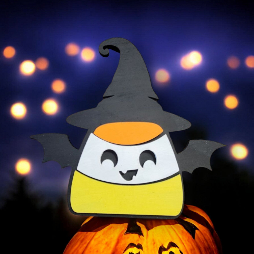 Candy Corn with Hat Halloween Magnet