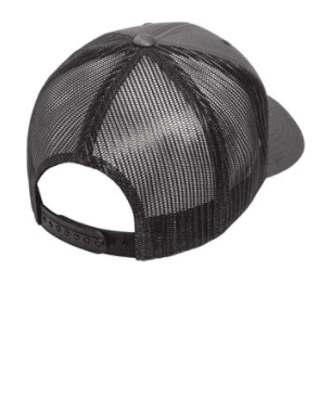 Sasquatch Trucker Hat: Grey on Black Mesh