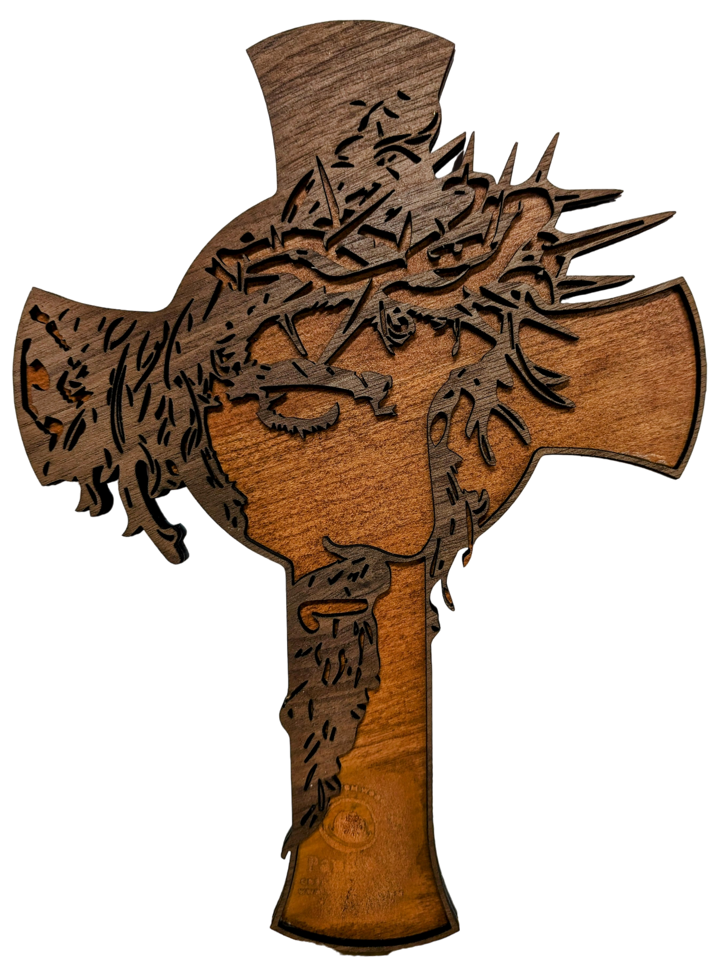 10" Wooden Jesus  Reflection Cross