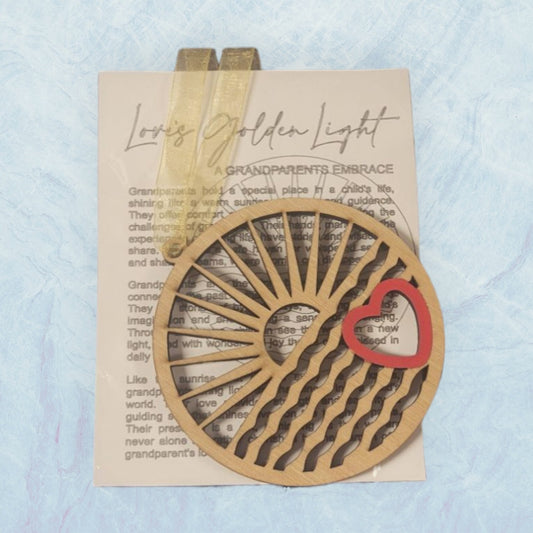 Love's Golden Light - Grandparent Story Card Ornament