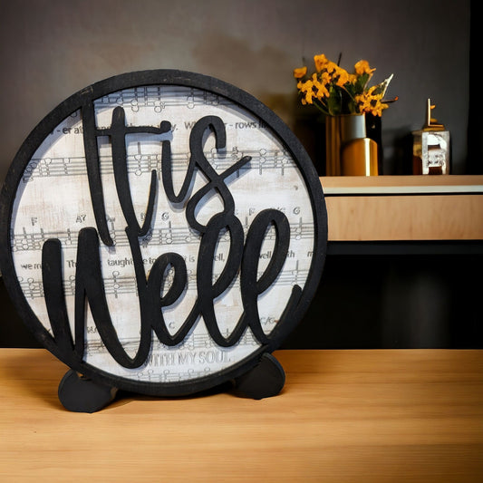 7.5" Round It Is Well Sign