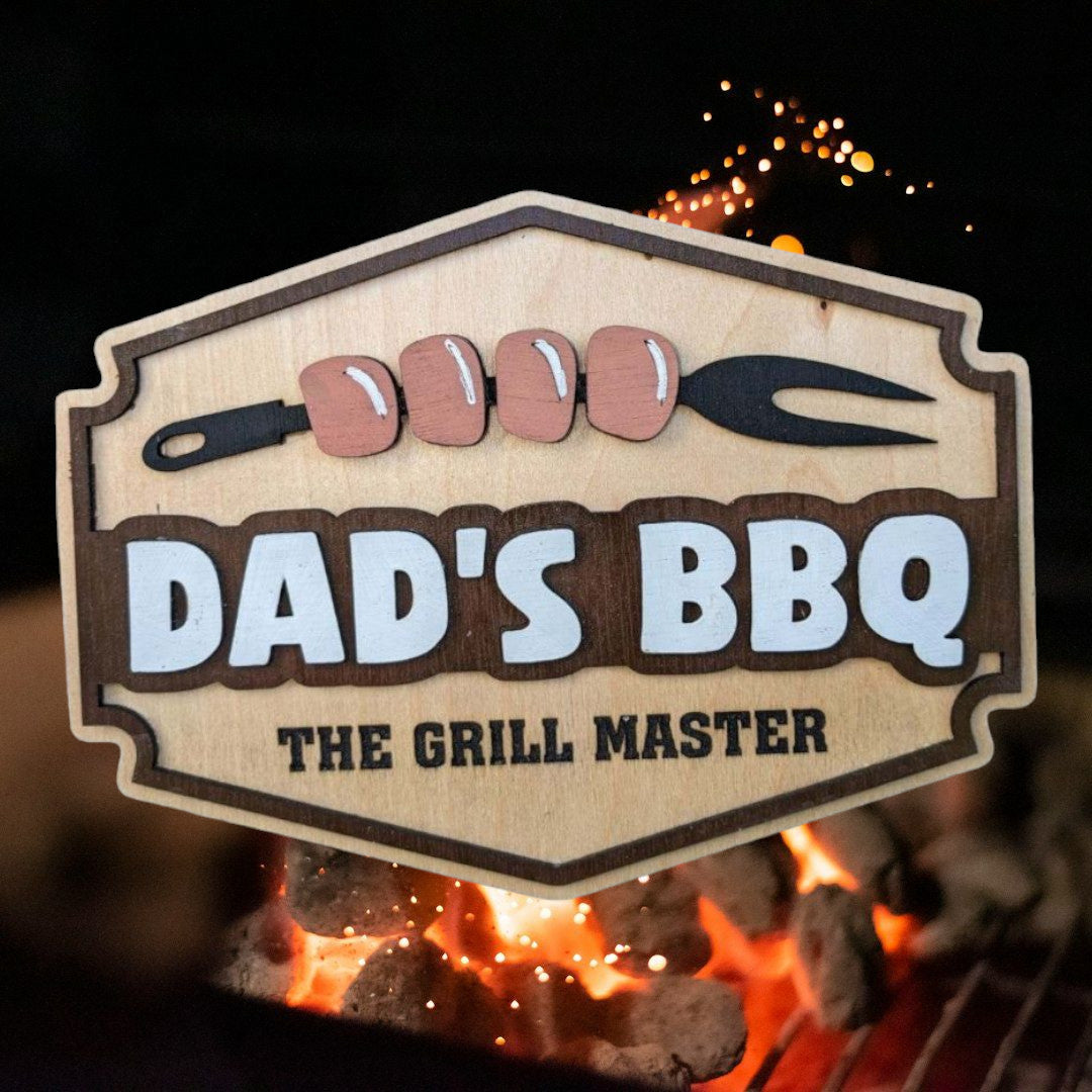 Dad's BBQ, The Grill Master Sign