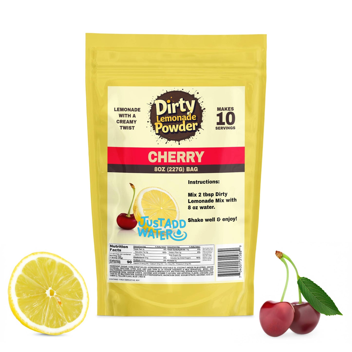 Cherry Dirty Lemonade Powder - Just Add Water: 8oz Bag (10 Servings)