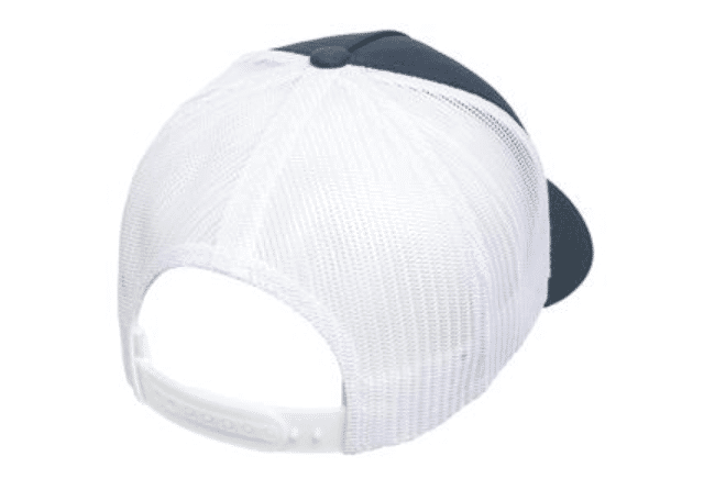 Sasquatch Trucker Hat: Grey on Black Mesh