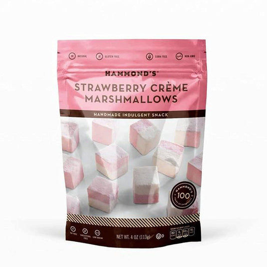 Handmade All-Natural Marshmallows - Strawberry Crème - 4 oz