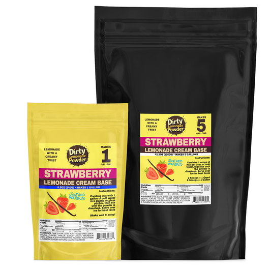 Dirty Lemonade Powder - Vanilla-Cream Based Lemonade Powder : Strawberry / Sample - 2.1oz (60g)
