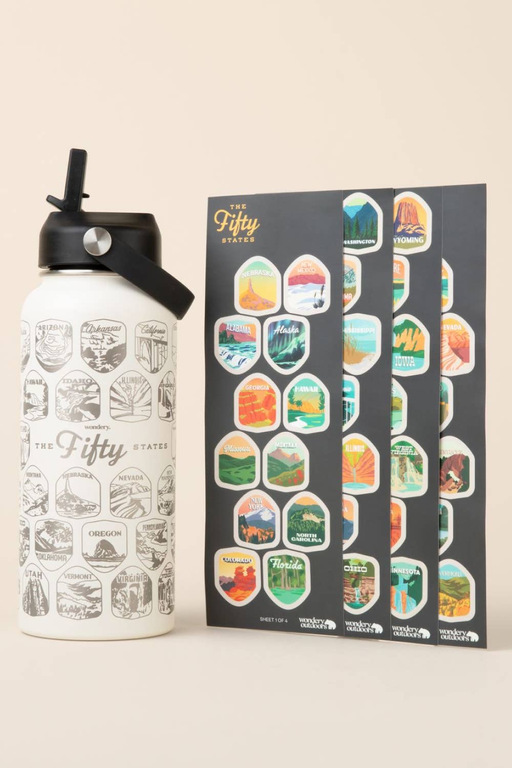 Fifty States Bucket List Bottle