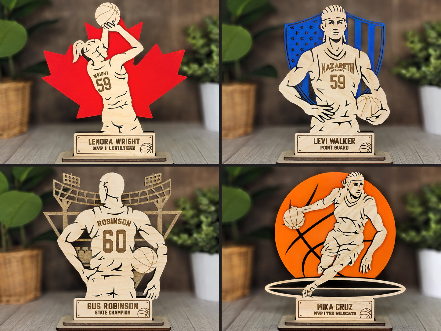 Women's Basketball Personalized Sports Award Plaque