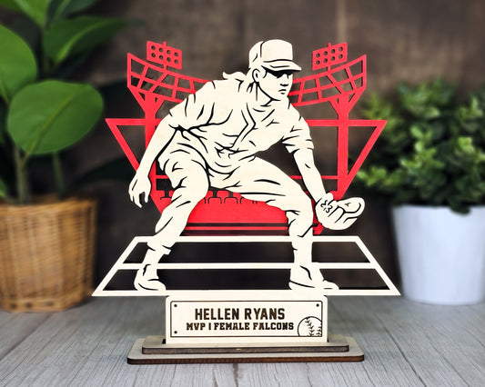 Softball Personalized Sports Award Plaque