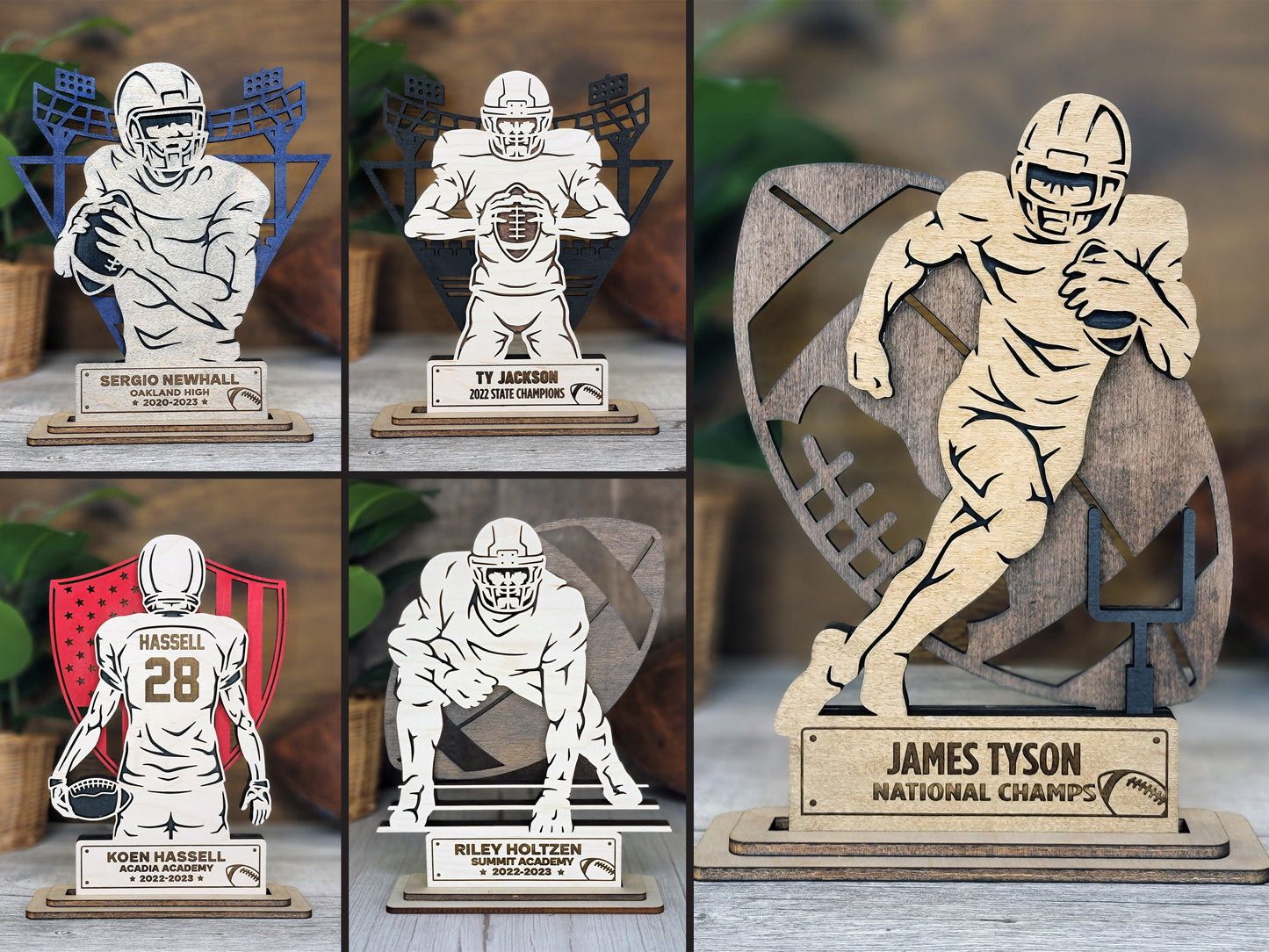 Football Personalized Sports Award Plaque