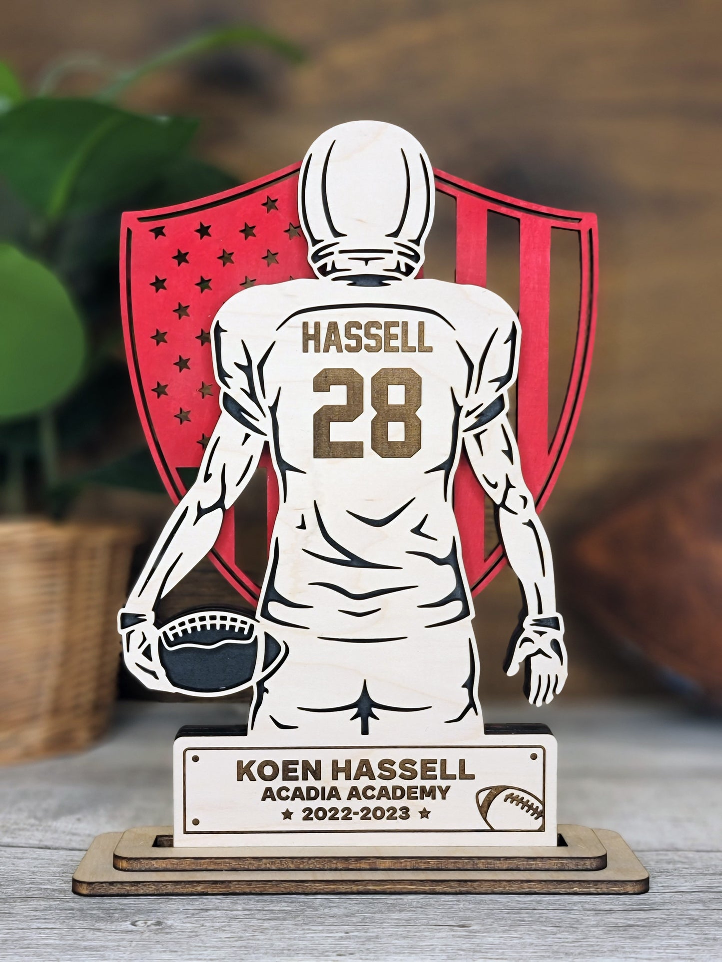 Football Personalized Sports Award Plaque