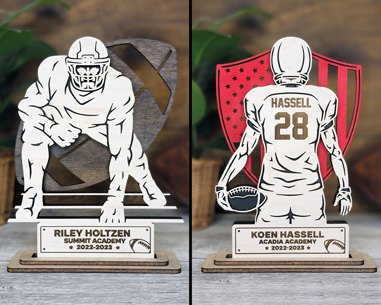 Football Personalized Sports Award Plaque