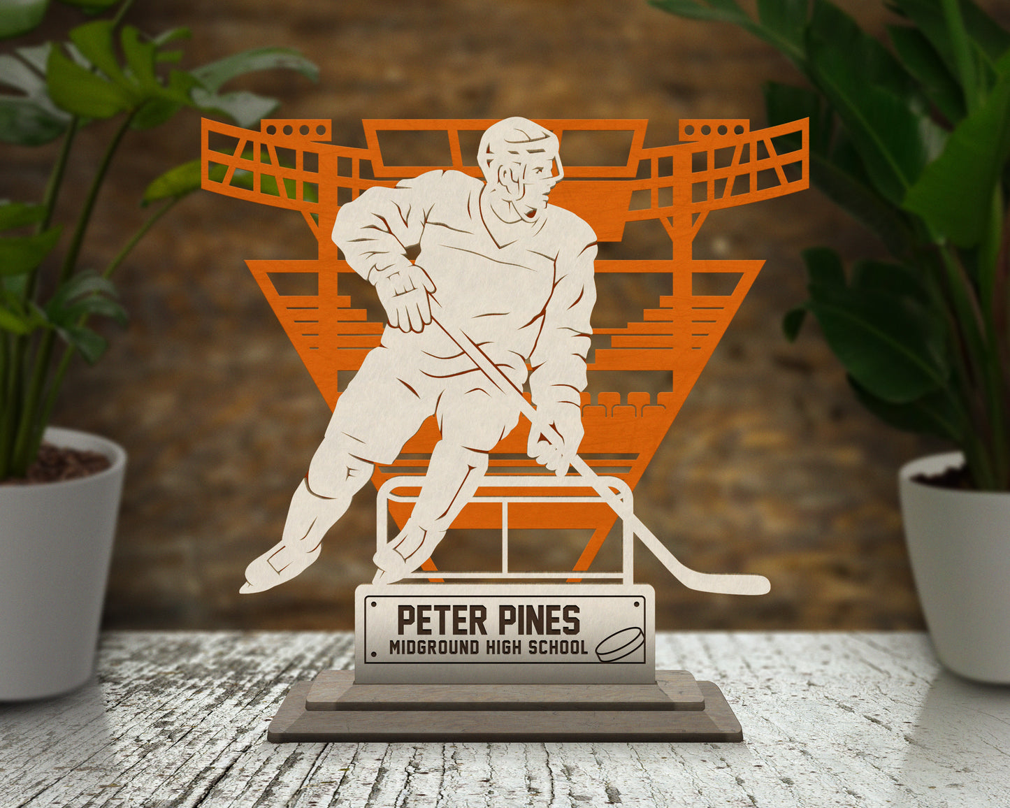 Women's Hockey Personalized Sports Award Plaque