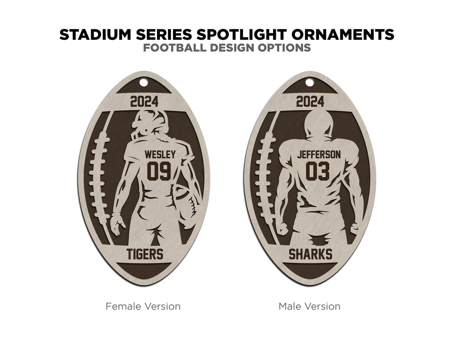 Football Women's Personalized Sports Ornament