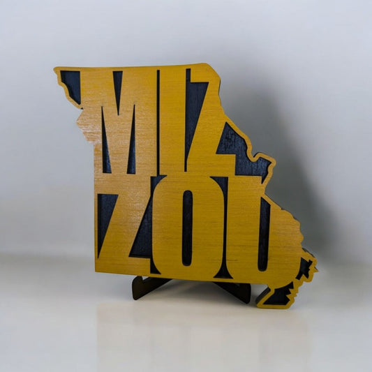 MIZ ZOU Sign with Stand