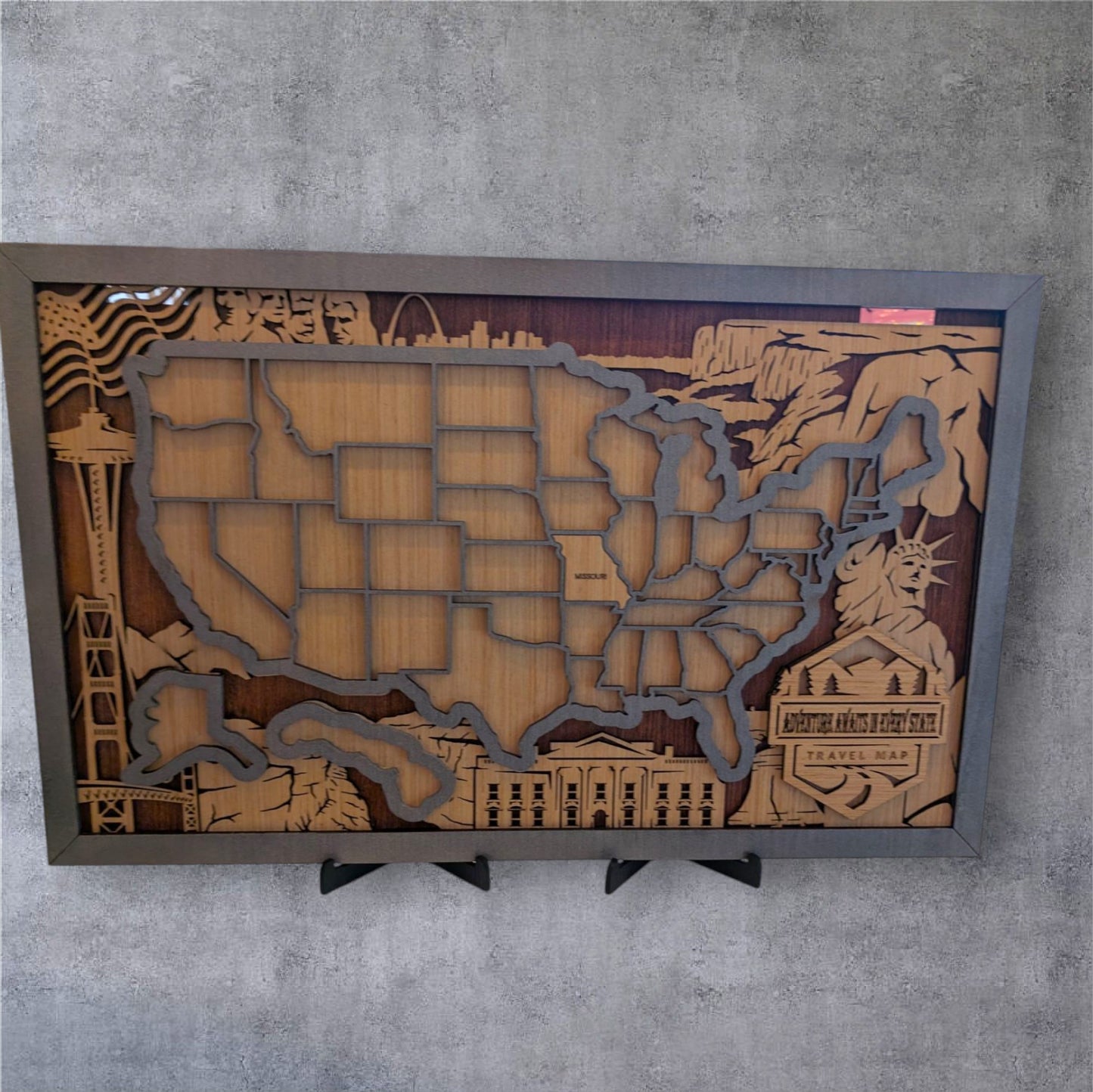 US Travel Map with State Inserts