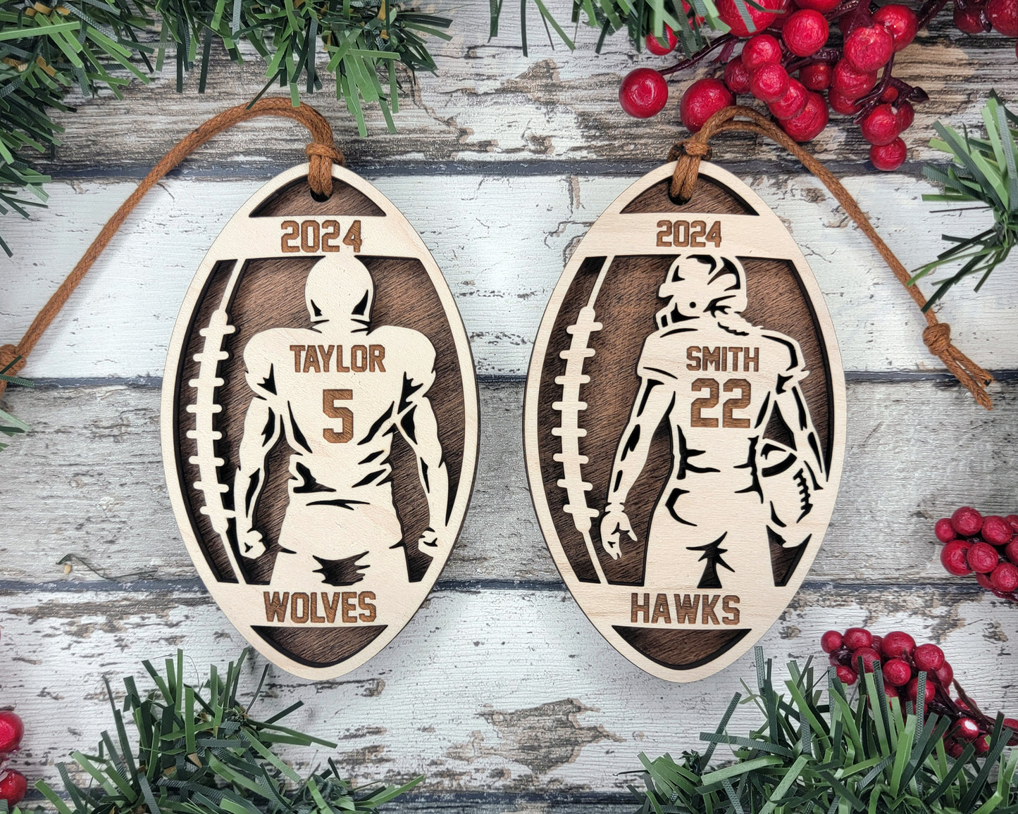 Football Women's Personalized Sports Ornament