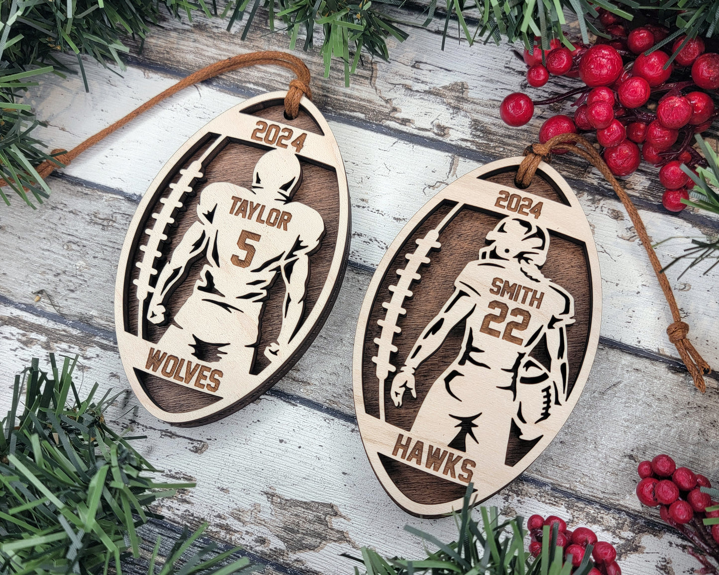 Football Women's Personalized Sports Ornament