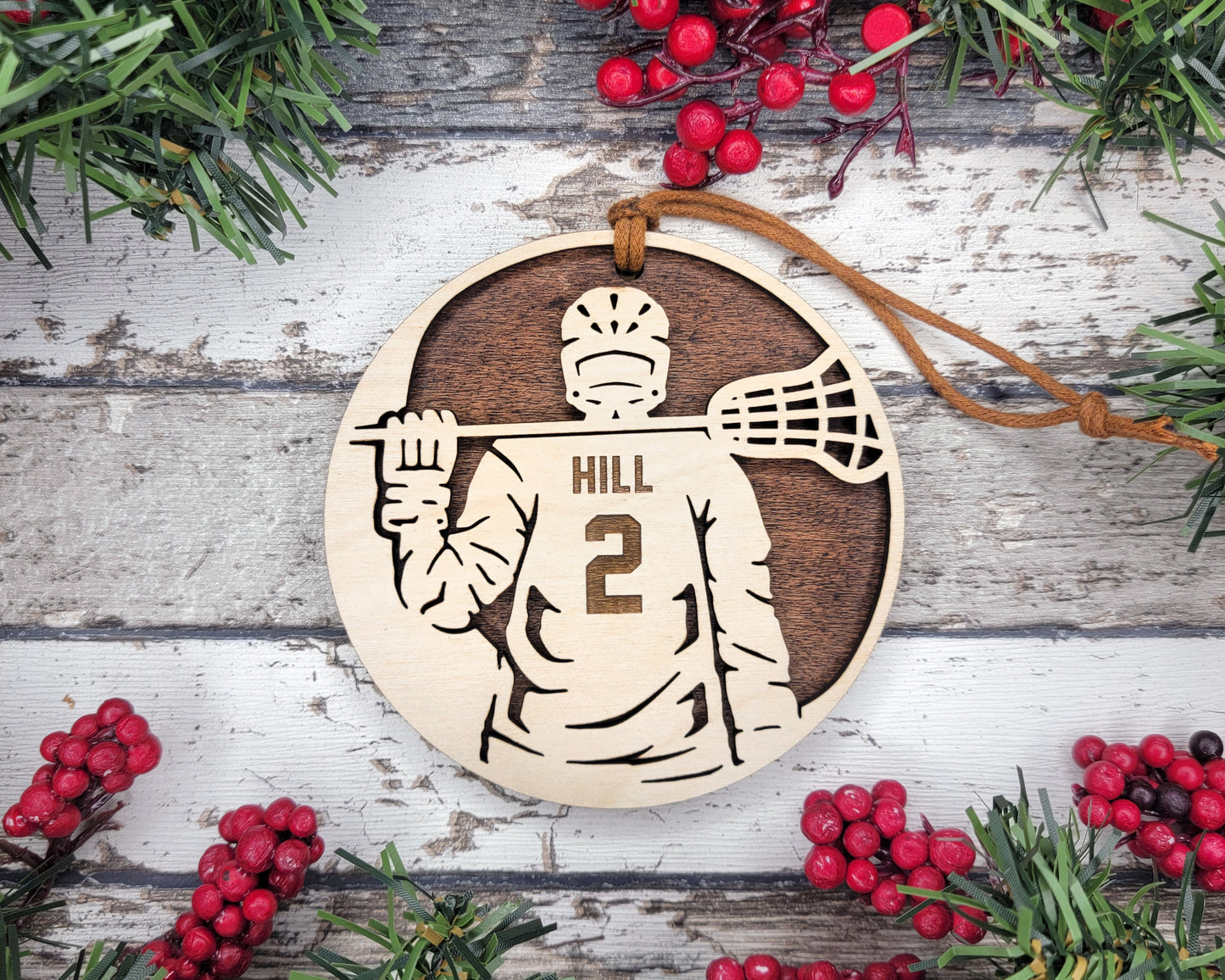 Lacrosse Men's Personalized Sports Ornament