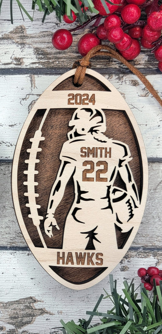 Football Women's Personalized Sports Ornament