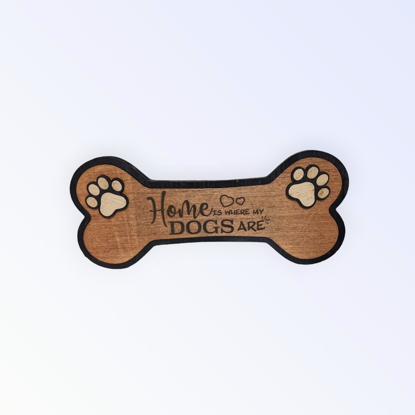 "Home is Where My Dogs Are" Dog Paw Leash Holder