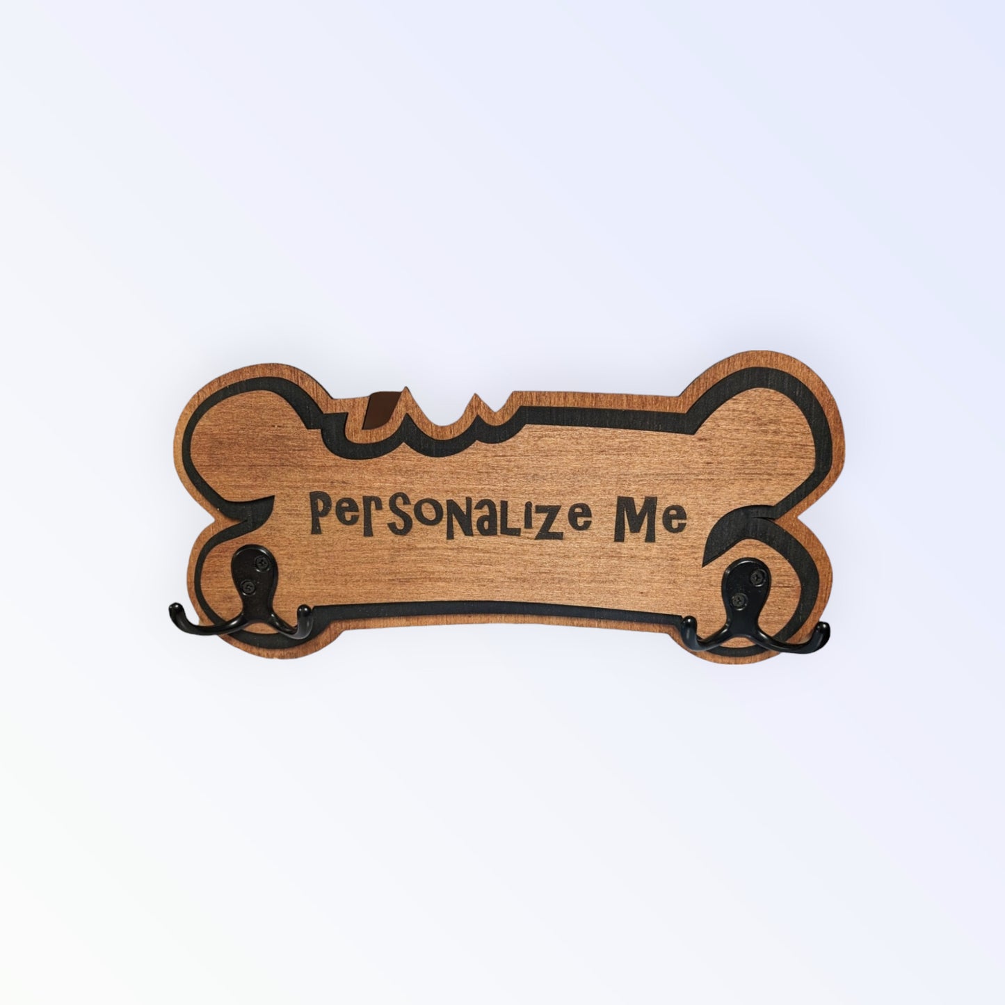 Dog Bone Shaped Personalized Leash Holder