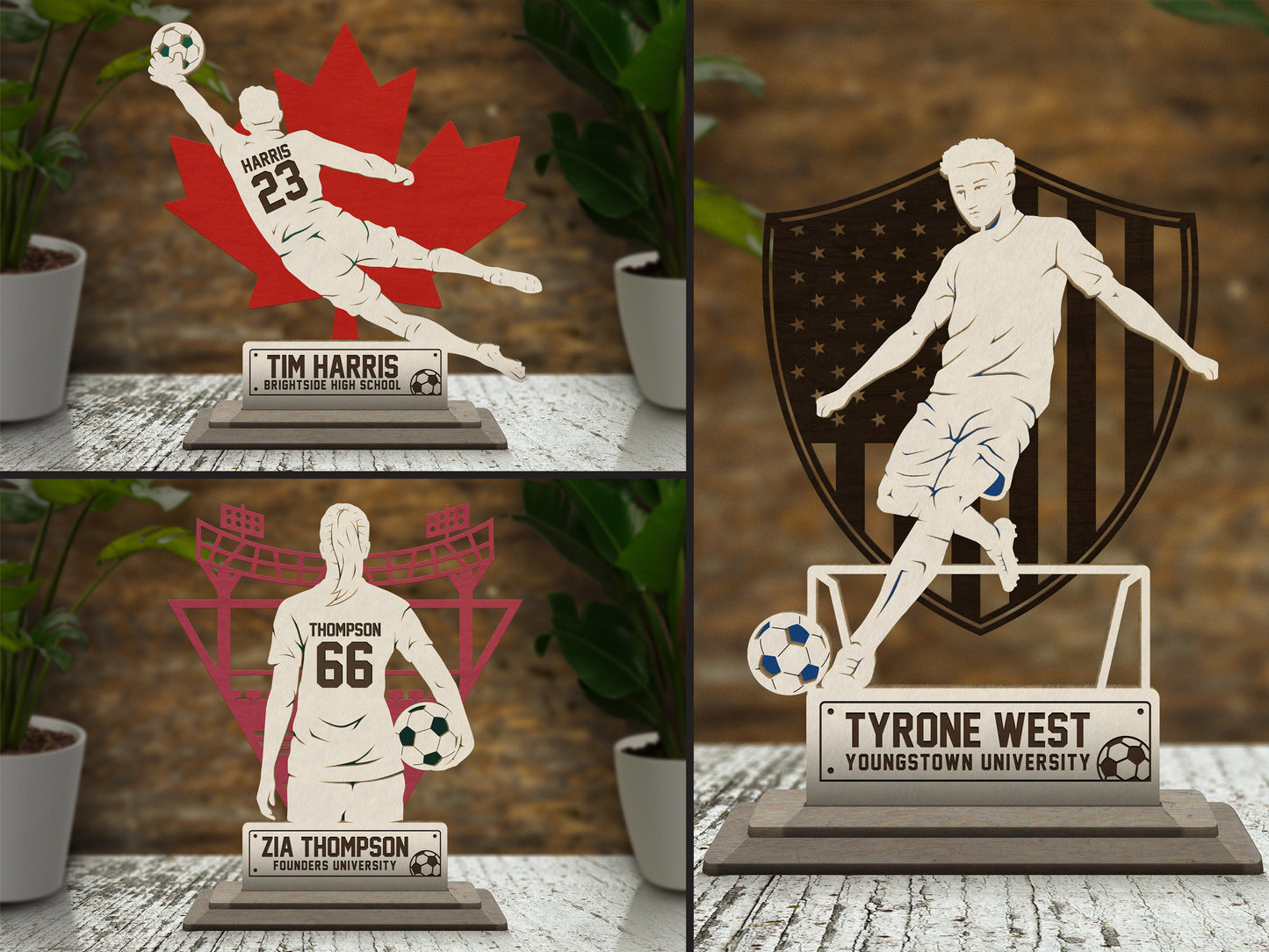 Women's Soccer Personalized Sports Award Plaque