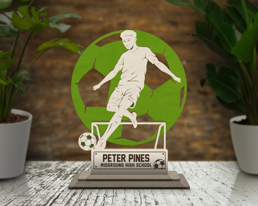 Men's Soccer Personalized Sports Award Plaque