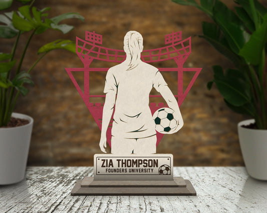 Women's Soccer Personalized Sports Award Plaque