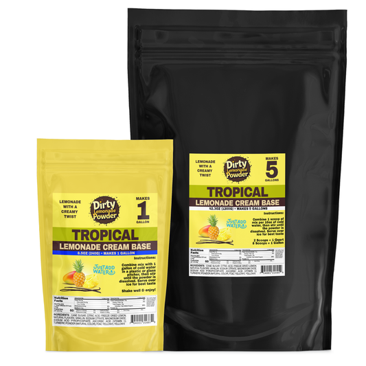 Dirty Lemonade Powder - Vanilla-Cream Based Lemonade Powder : Tropical / 1 Gallon - 8.5oz (240g)