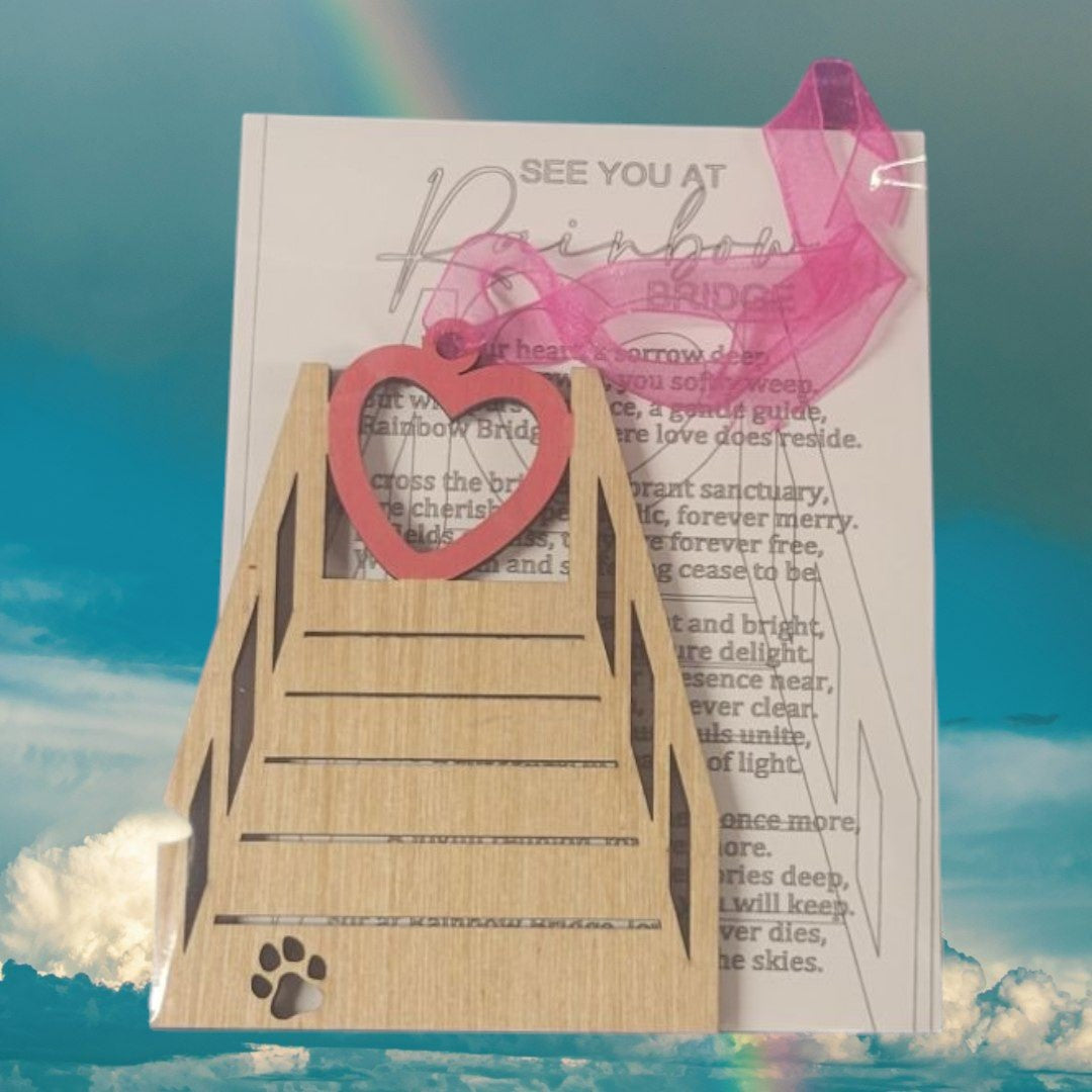 Rainbow Bridge Story Card Ornament