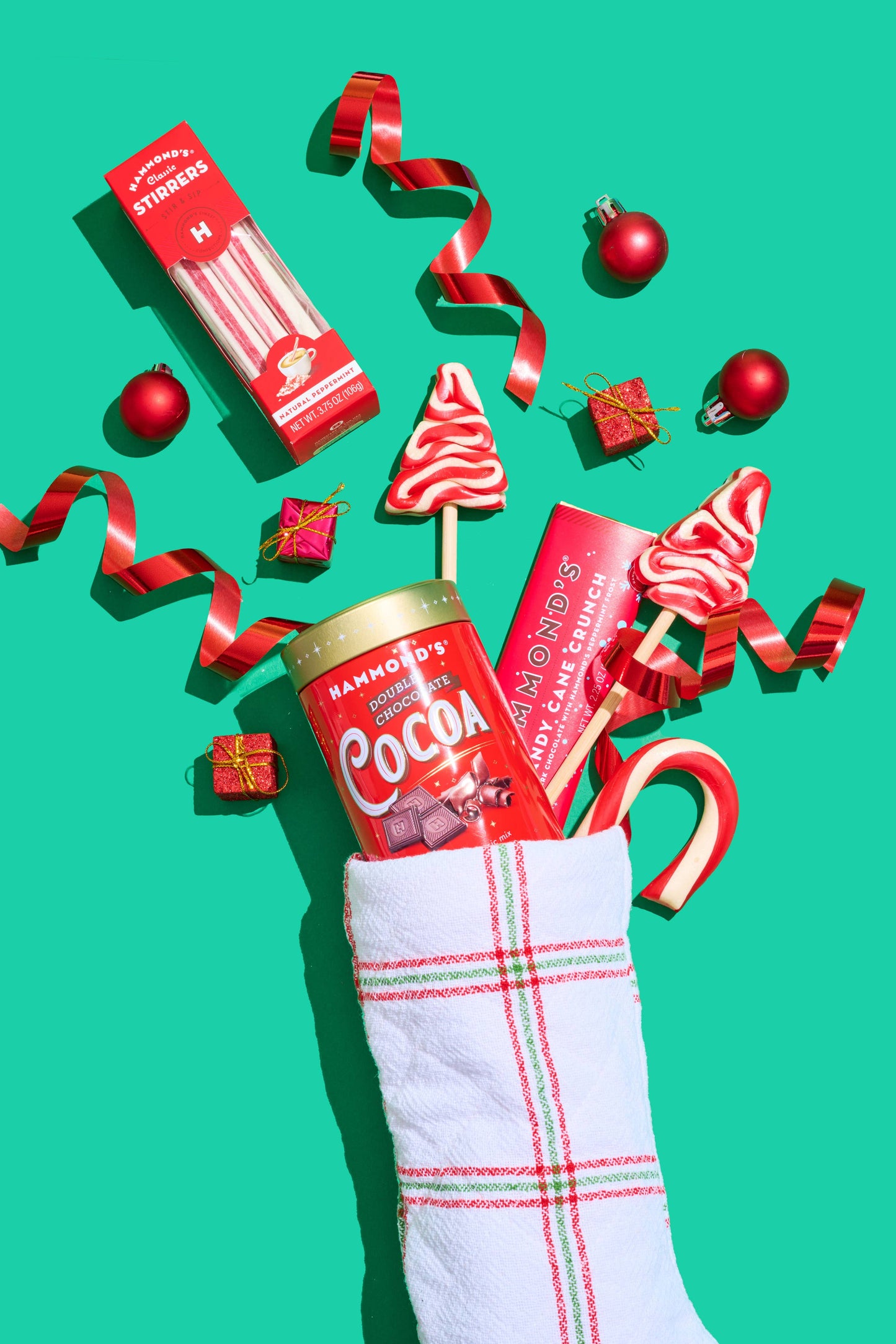 Organic Holiday Tree Lollipops - Peppermint