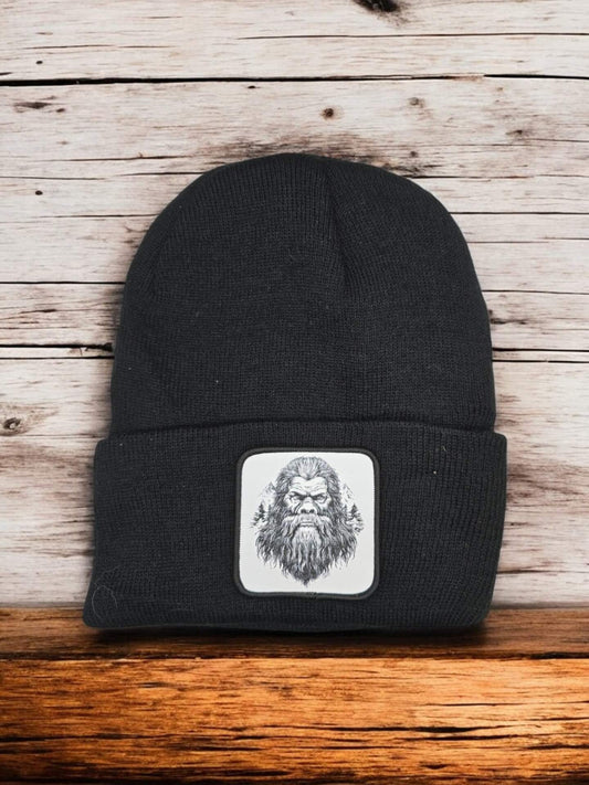 Bigfoot Beanie Ideal For Cozy Winter Outdoor Adventure: Black