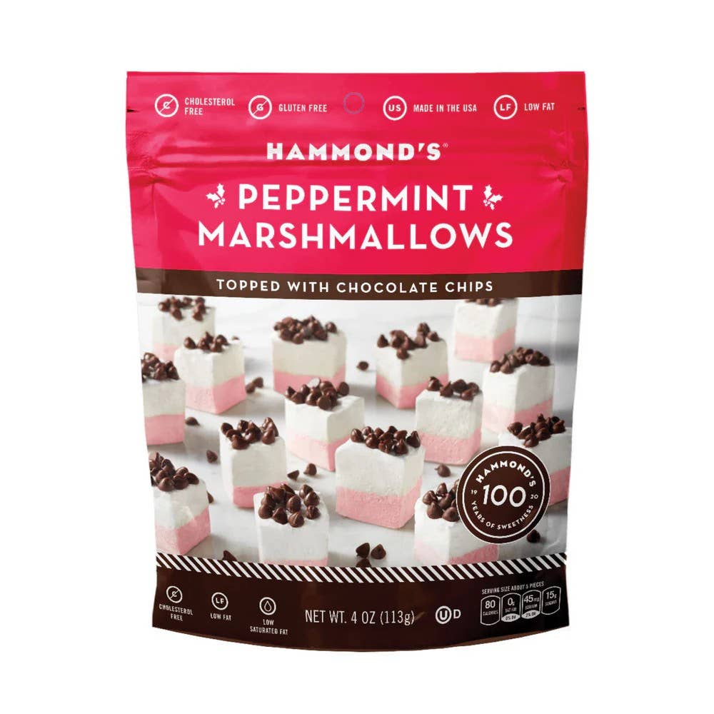 Handmade All-Natural Marshmallows - Peppermint - 4 oz Bag