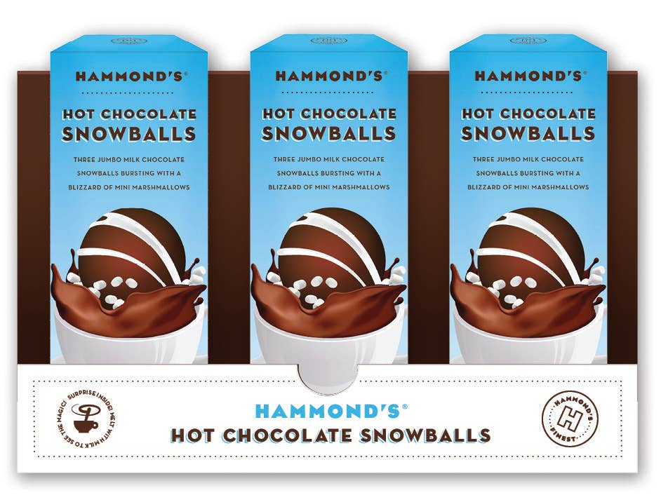 Hot Chocolate Snowballs / Cocoa Bombs - 12 Box POP Display: Regular