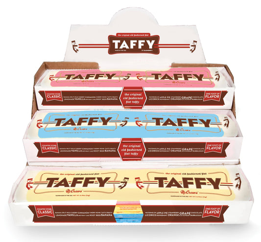 Hand-Pulled Flat Taffy - Flavor Asst - 144 Pc POP Display
