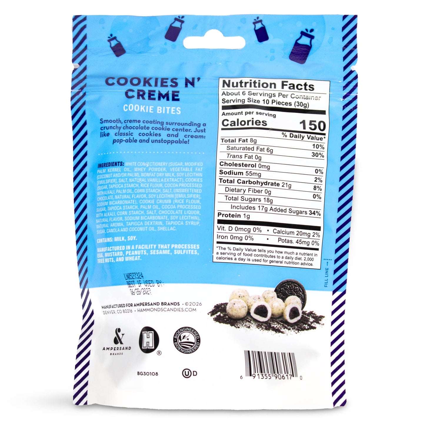 Cookie Bites - Cookies N' Creme - 6 oz Resealable Bag
